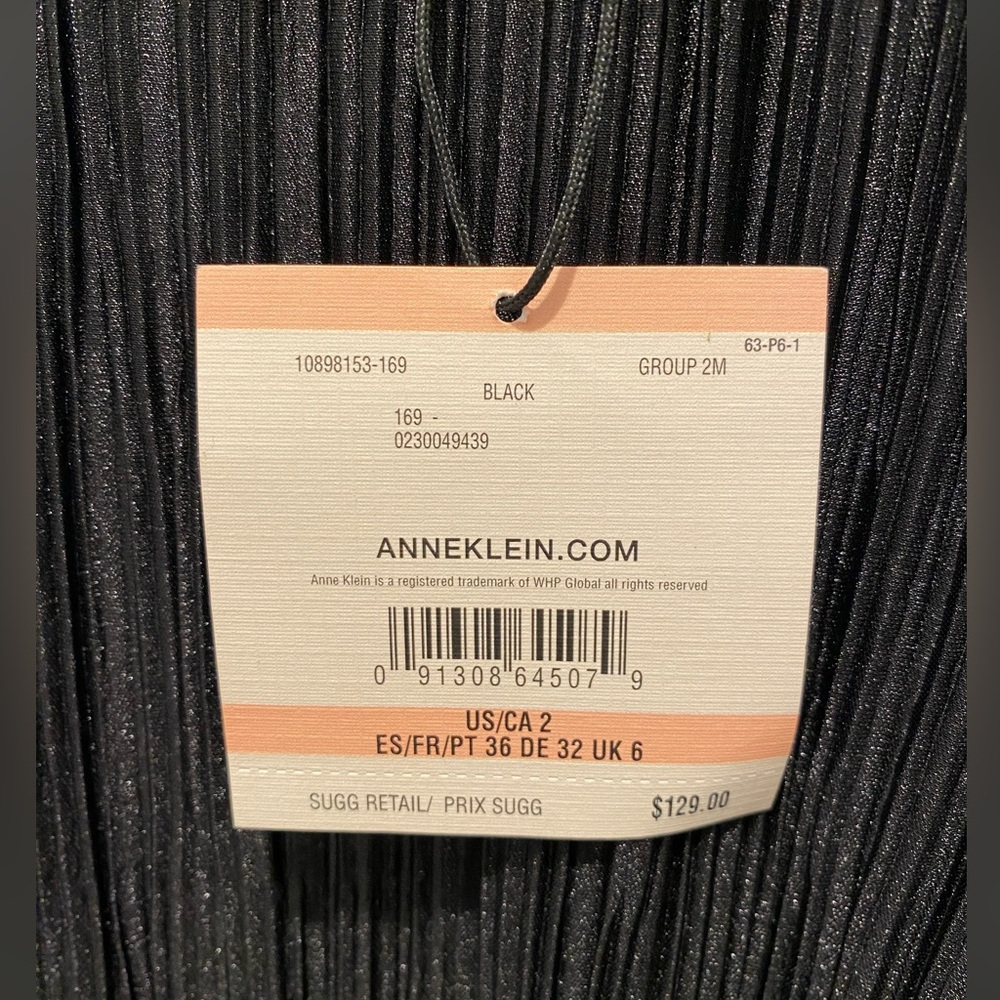 NWT Anne Klein Black Pleated Pant Jumpsuit Jumper Size 2 - Picture 4 of 8